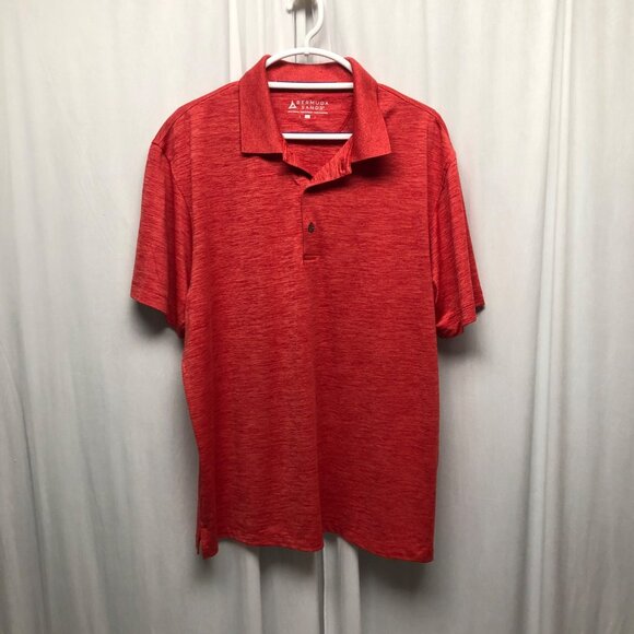Bermuda Sands Red Heathered Polo Shirt Mens Size Large Short Sleeve Golf - Picture 1 of 7